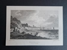 Antique (1830) print - Beaumaris - Anglesey -  Wales - Henry Gastineau