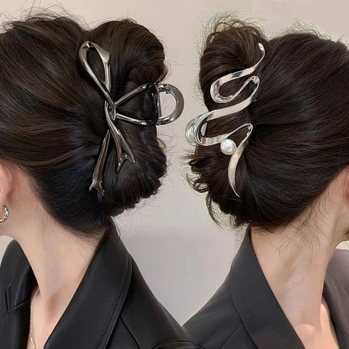 Geometric wave metal hair - metal,