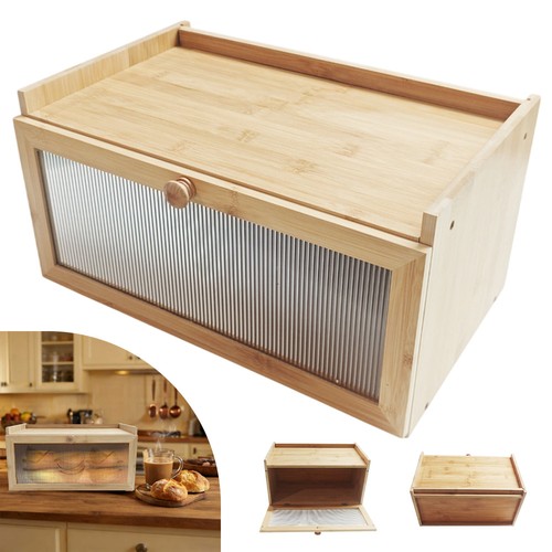 Bamboo bread bin with flat - bread, top