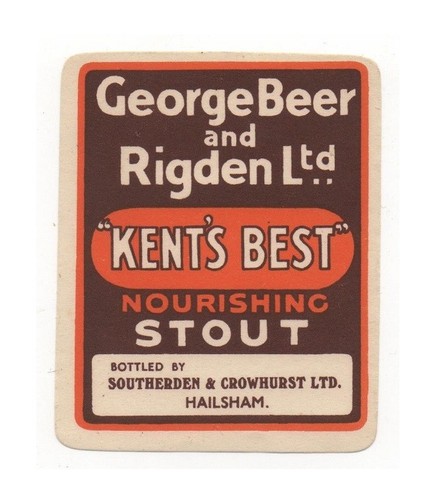 Old label beer rigden - label,