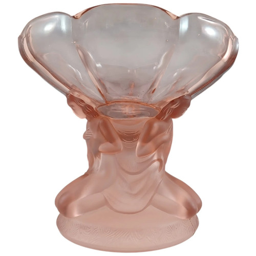 Art deco pink glass - deco, nude