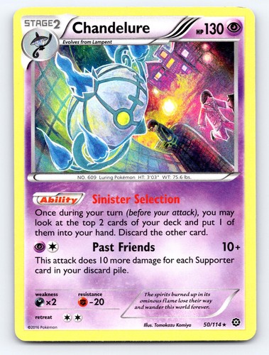 Chandelure 114 holo rare - chandelure,