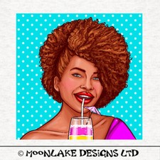 Pop art, Cocktail Afro Lady -