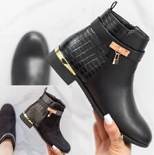 LADIES BUCKLE BOOTS WOMENS