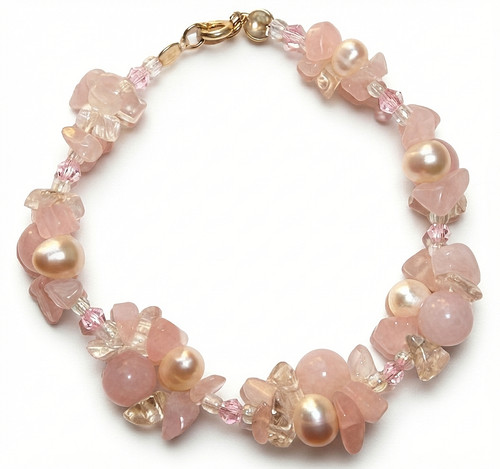 Real frw pearls rose - , quartz