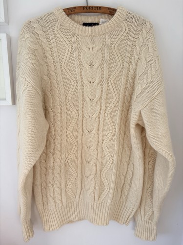 Knitorious aran wool - wool, cream