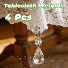4Pcs Tablecloth Clip Crystal