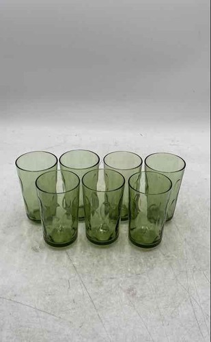 Avocado green glass optic dot - avocado,