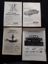 SKODA 1000MB 4 x Vintage Original Classic Car Magazine Advert 1967
