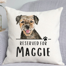 Border Terrier Cushion - Dog themed cushion - Dog themed Gift - Border Terrier