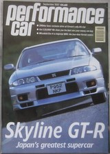 Performance Car 09/1997 featuring Nissan Skyline, Mitsubishi, Subaru, Ferrari