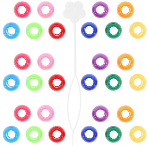 Box colored hair beads - 1,