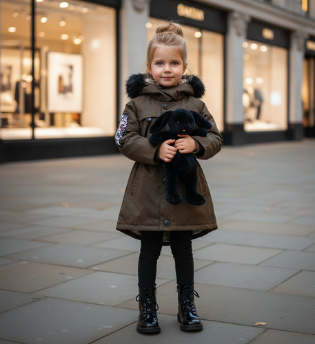 Girls fur hooded - girls, parka