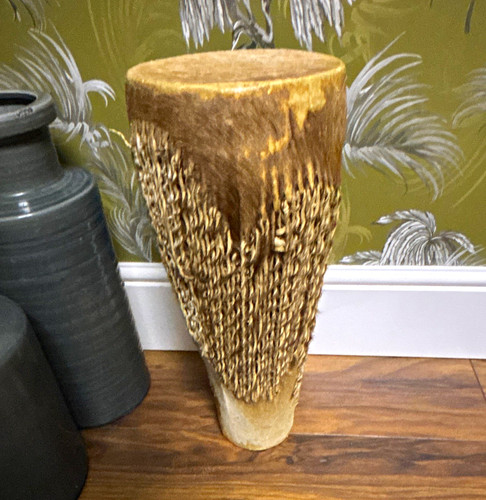 Wooden djembe hand drum goblet - wooden,