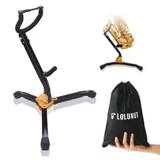 Saxophone Stand, Foldable Alto/Tenor Sax Stand, Adjustable Metal