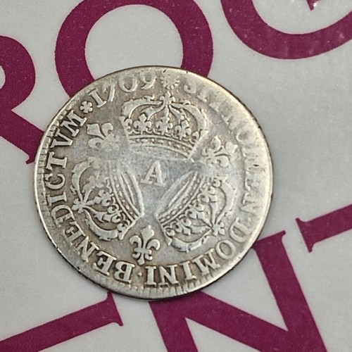 France ecu coin - ecu, 1709