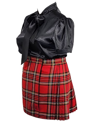Black glossy satin short