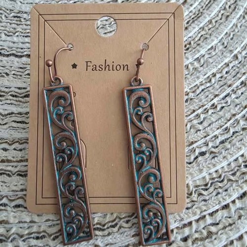 Handmade earrings copper - earrings,
