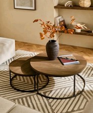 Next Dark Bronx Nest of 2, Round Coffee Tables