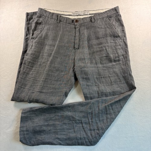 Denim linen pants mens - denim,