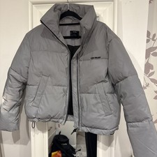 Women’s Silver Reflective Bershka Short Jacket Size S