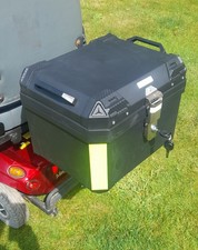 XL MOBILITY SCOOTER REAR STORAGE SHOPPING BOX UNIVERSAL FITTING NEW SIZE 45ltr