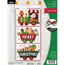 Bucilla Felt Wall Hanging Applique Kit - Jolly Trolly 89800E