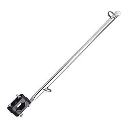 Boat flag pole mount polished - flag,