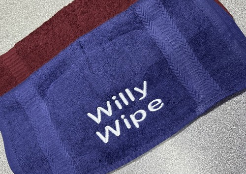 Embroidered willy cock wipe - cock,
