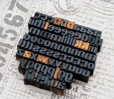 A-Z alphabet 14 mm letterpress