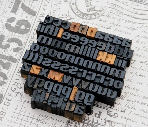Alphabet mm letterpress - 14,
