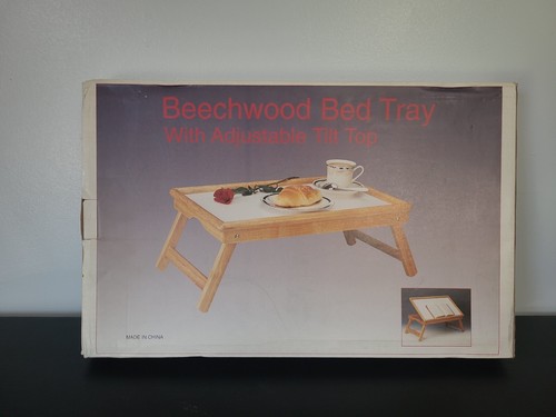 Wood beachwood bed - tray, w/tilt