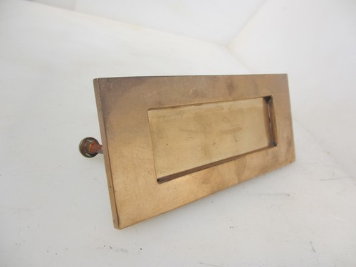 Vintage brass letterbox letter - letterbox,