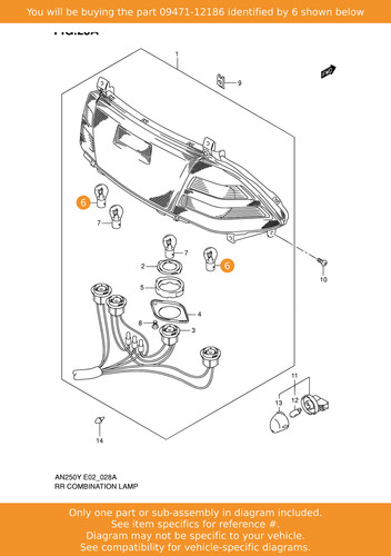 Suzuki bulb - bulb, (12v,21w)
