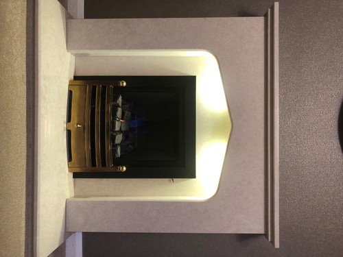Gas fire and marble surround - gas,