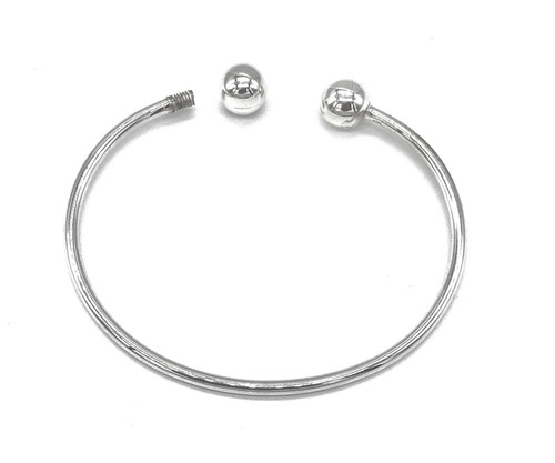925 sterling silver screw - silver, end