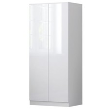 2 Door Wardrobe White Gloss Modern Bedroom Furniture Scandinavian Design