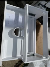 Bathroom Cabinet Vanity Unit Sink Basin Storage Free Standing Unit Gloss White