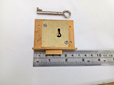 Brass Slam Shut Springbolt Till- Drawer lock 1 key 63mm x 51mm (4890) 4 Lever