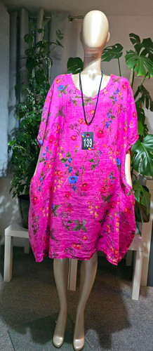 Pink floral neck 4 - floral, v-neck