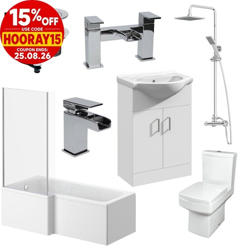 Complete bathroom suite - suite, l