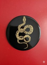 Textured Golden Snake On Round