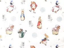 Peter Rabbit And Friends 100% cotton fabric 1 Meter 44 Inches Wide ⭐️ Sale