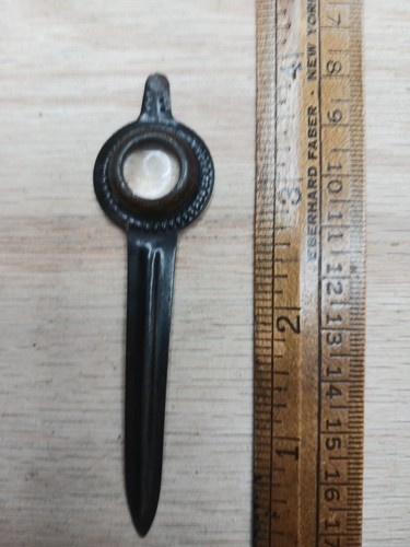 Vintage metal magnifying - metal,