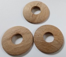Wood Radiator Pipe Cover for 15mm Walnut Oak Low profile 5mm WOODEN Rosette