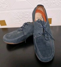 BN WOB Mens Clarks Flexlight Lace up Shoes Sz 9. 5 Denim look Comfort Fit Shoes 