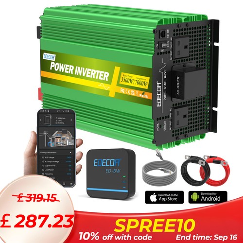 Edecoa power inverter 12v - power, to