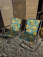 Vintage Pair Of Deck Chairs