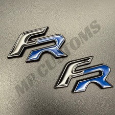 2 Gloss Black & Blue FR Badge