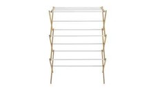  Home 7.2m 3 Tier Bamboo Frame Indoor Clothes Airer Maiden
